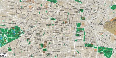墨西哥城的街道地图