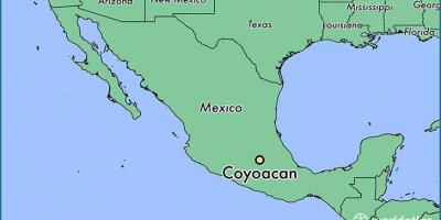 科约阿坎墨西哥城的地图