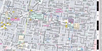 地图的街头墨西哥城