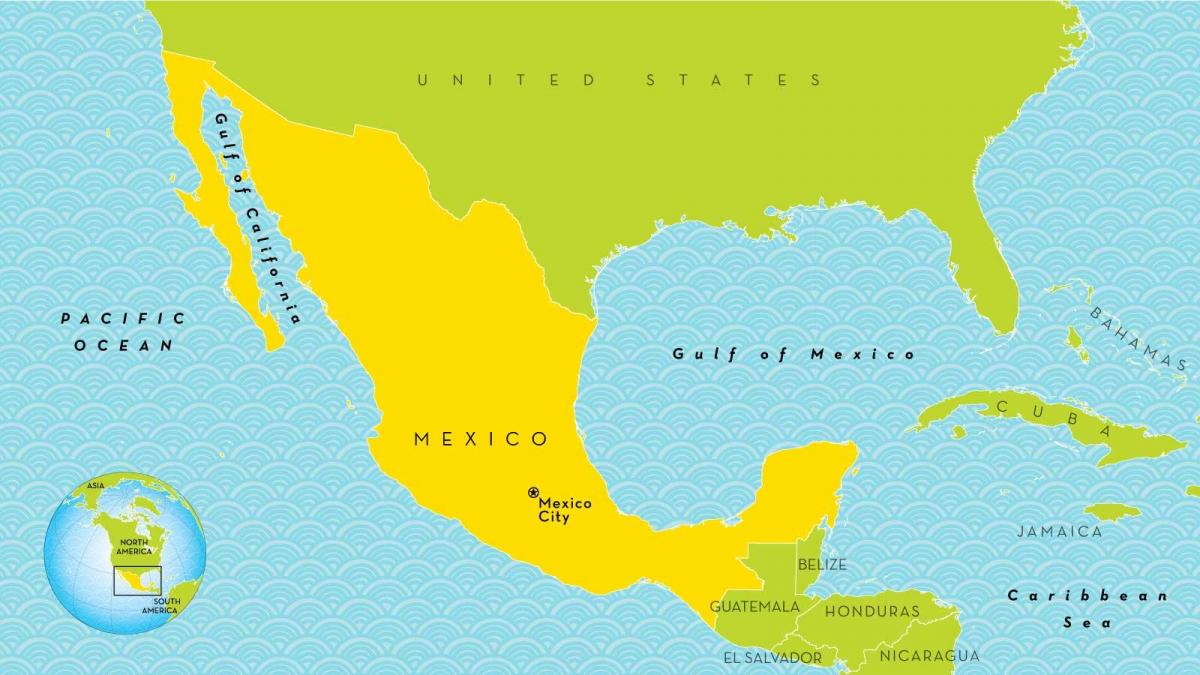 地图的墨西哥城