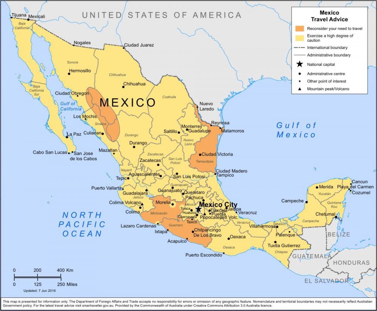 地图上的墨西哥城和周围地区