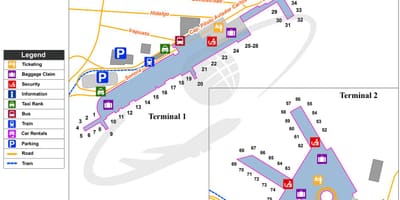 洛杉矶国际机场的地图