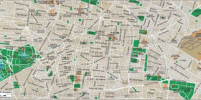 墨西哥城的街道地图