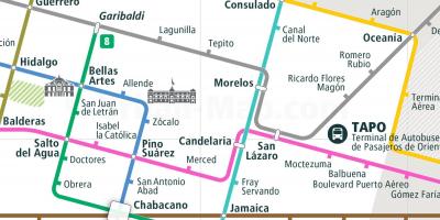 地图tepito墨西哥城 