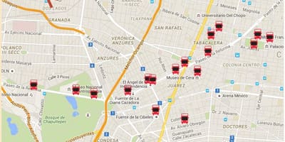 Turibus墨西哥城的路线图