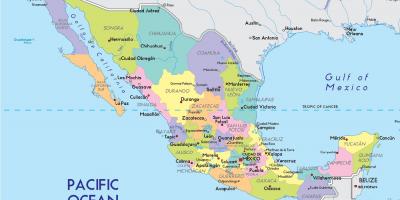 地图墨西哥城的状态