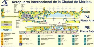 墨西哥城国际机场的地图